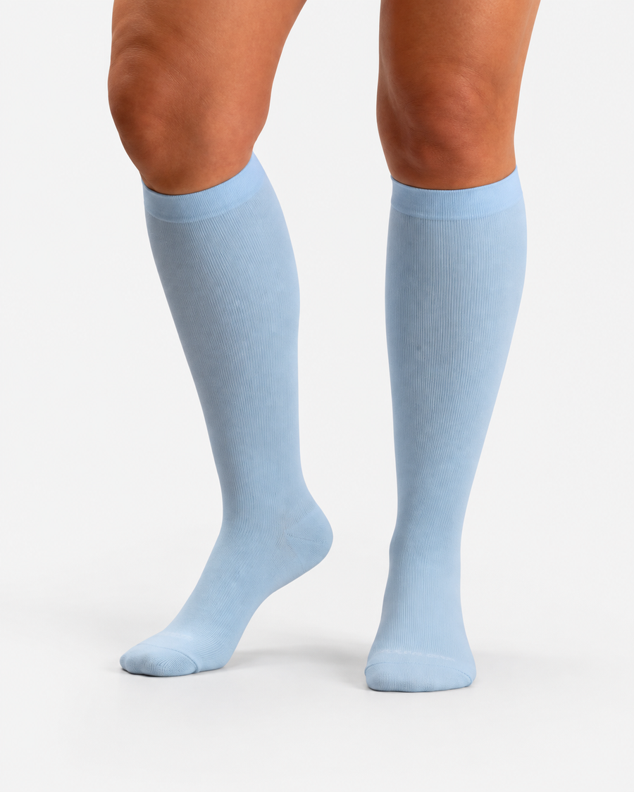 Bamboe Compressiesokken – Wijde Pasvorm (Pastel)